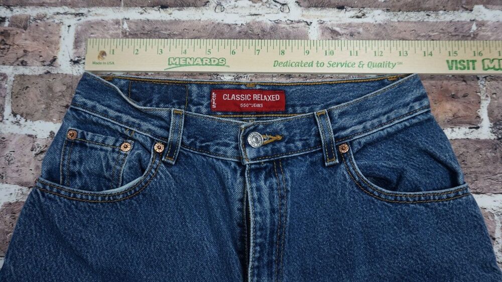 Levis Classic Relaxed 550 Denim Jeans Zip Front Women 8 MisM Tapered Fit Cotton - Picture 5 of 7